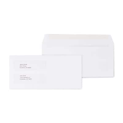 Front. Staples - Laser Forms Double Window Envelopes, 500/Box - Wove White.