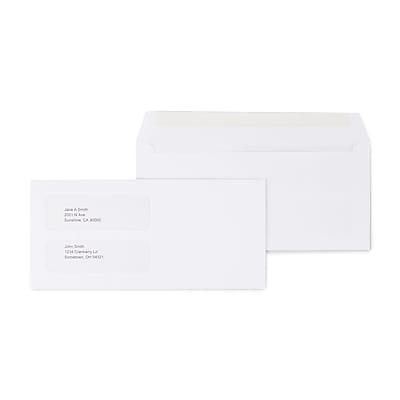 Front. Staples - Laser Forms Double Window Envelopes, 500/Box (ST473949-CC) - Wove White.