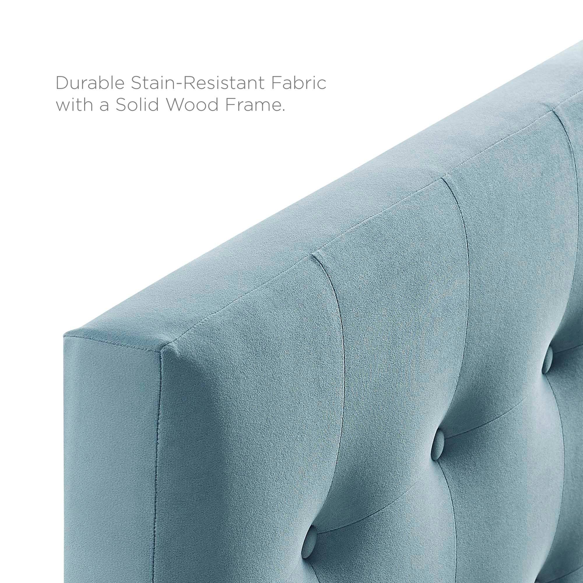 Durable Stain-Resistant Fabric with a Solid Wood Frame.