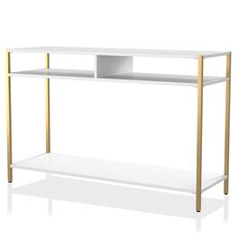 Furniture of America - Mirah Contemporary Metal 3-Shelf Console Table - White