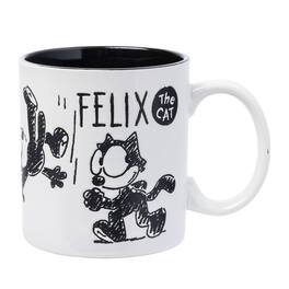 Silver Buffalo - Felix the Cat Hand Drawn 20oz Wax-Resist Ceramic Mug - Multi-Colored
