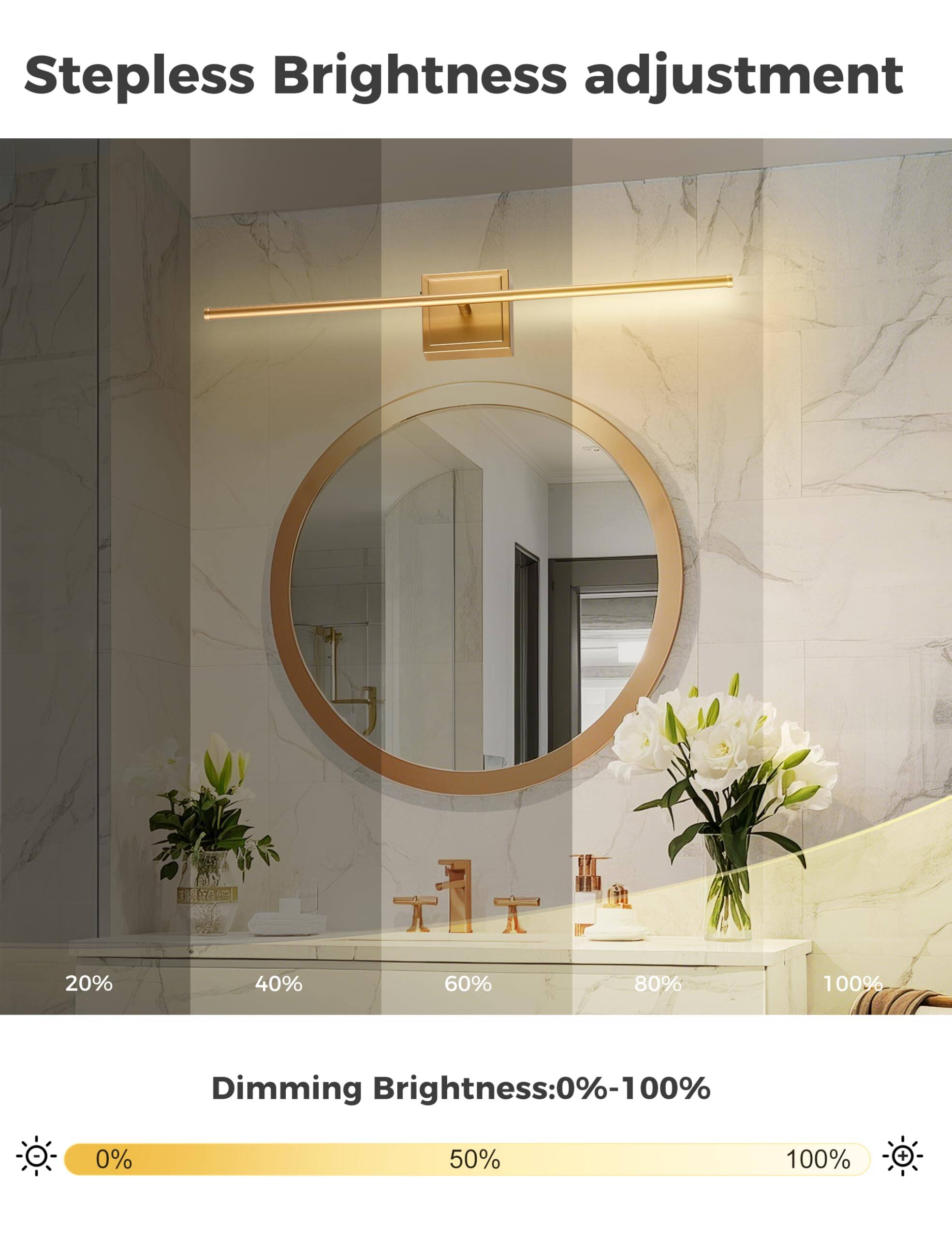 Stepless Brightness adjustment

20% 40% 60% 80% 100%

Dimming Brightness: 0%-100%

0% 50% 100%