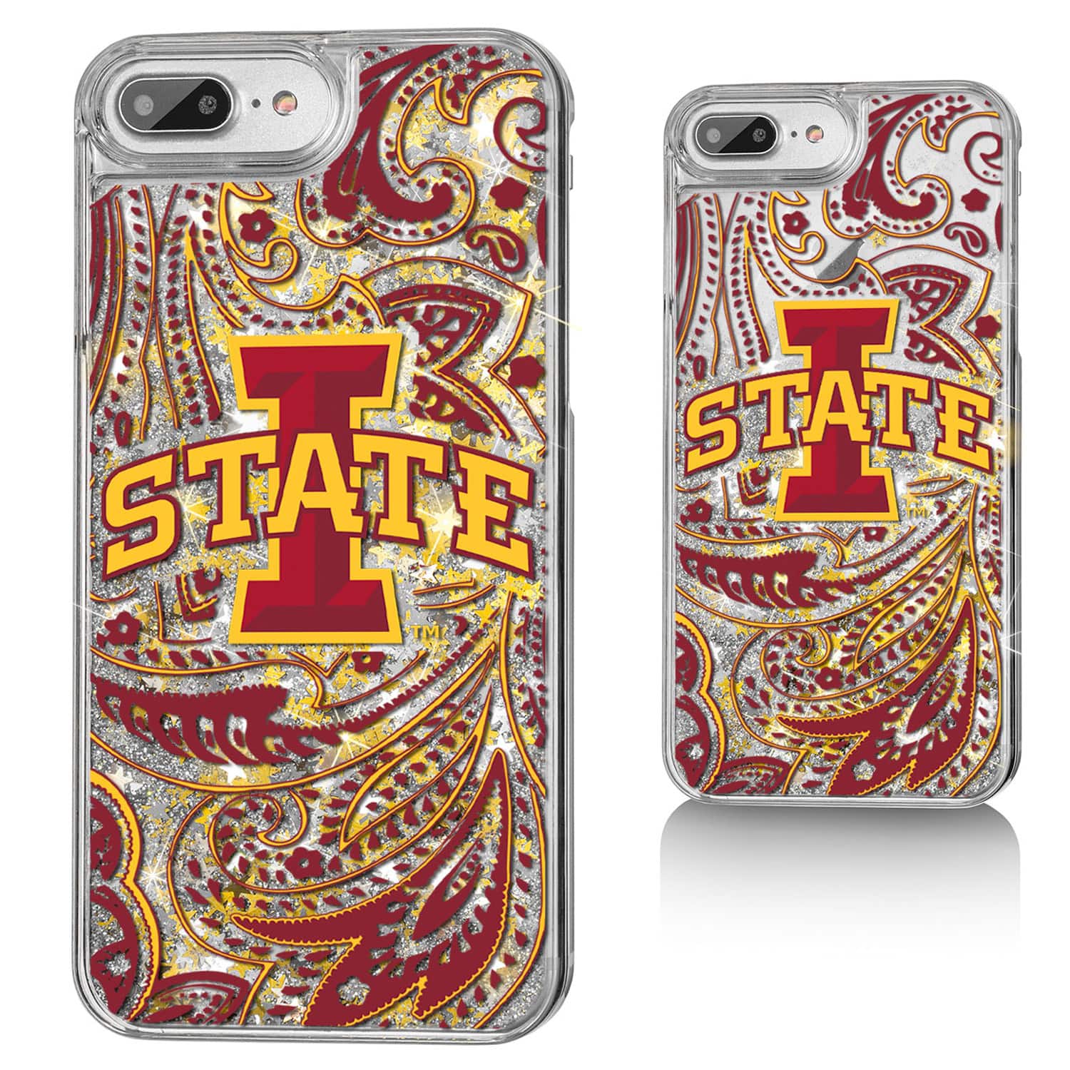 Keyscaper - Iowa State Cyclones iPhone Glitter Paisley Design Case - 13 Pro - Multicolor