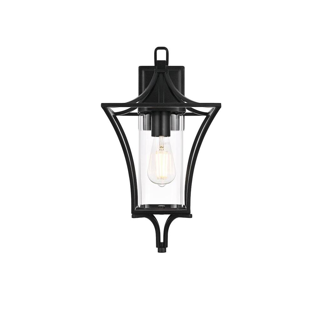 Back. Elegant Lighting - Belgrade 9.5 Inch Outdoor Wall Sconce In Black - Black.