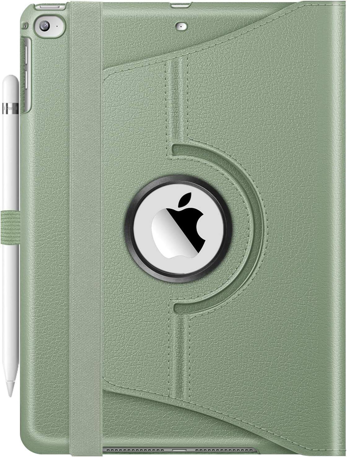 Alt View 5. Fintie - Rotating Case for iPad 6th / 5th Generation 9.7", iPad Air 2 & Air 1 360° Swivel Stand, Portrait & Landscape Viewing - Sage Green.