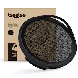 Quad-Core Replacement Mesh Filter for Breetee Portable Range Hood – 4-Layer Filter for Countertop Kitchen Exhaust Fan - Black