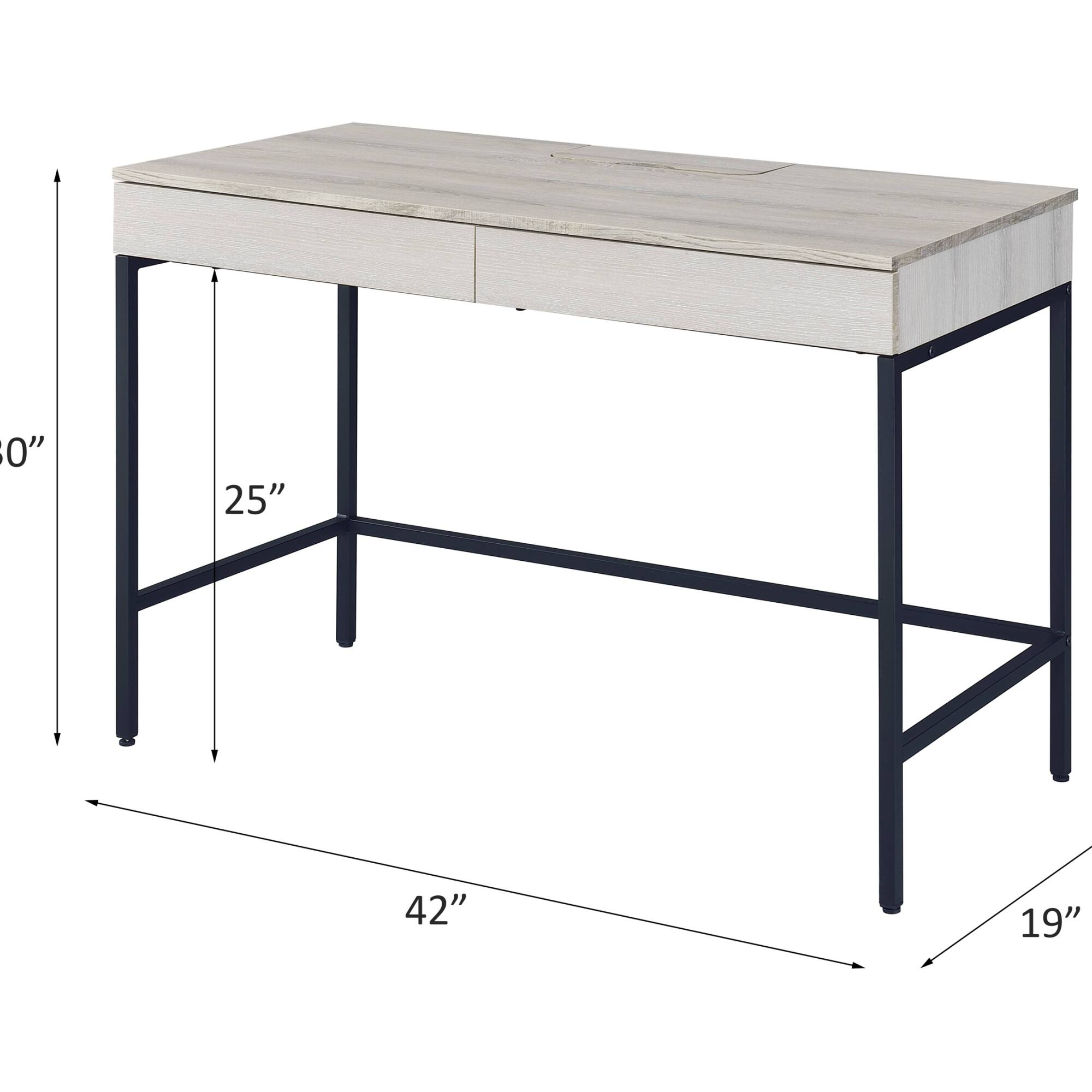 - Width: 42"
- Depth: 25"
- Height: 30"
- Drawer Height: 19"