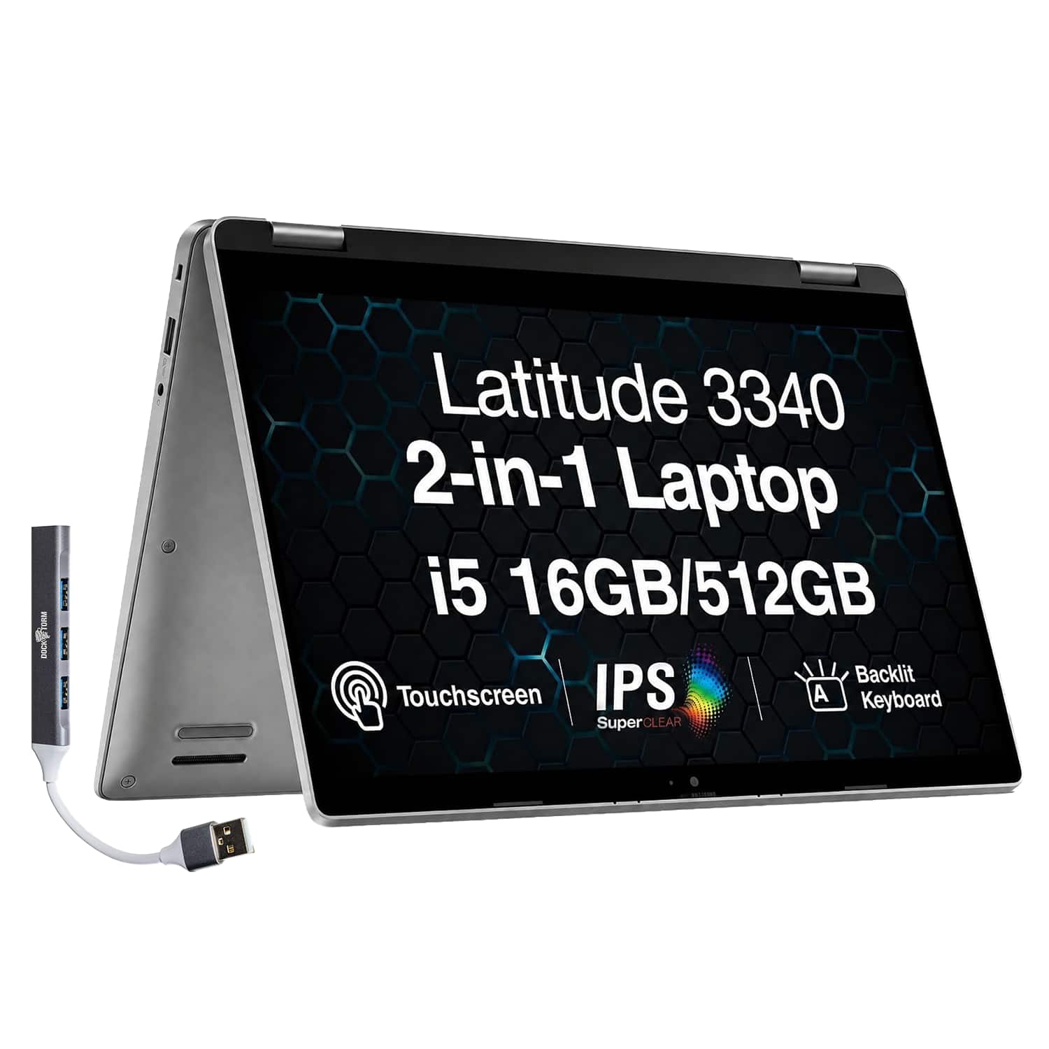 Dell Upgraded Latitude 3340 2 in 1 Laptop 13.3 FHD (Intel i5 1335U