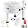 VEVOR - Pottery Wheel, 11 in Ceramic Wheel Forming Machine, 60-300 RPM Speed Adjustable Foot Pedal, Adjustable Lift Leg - White