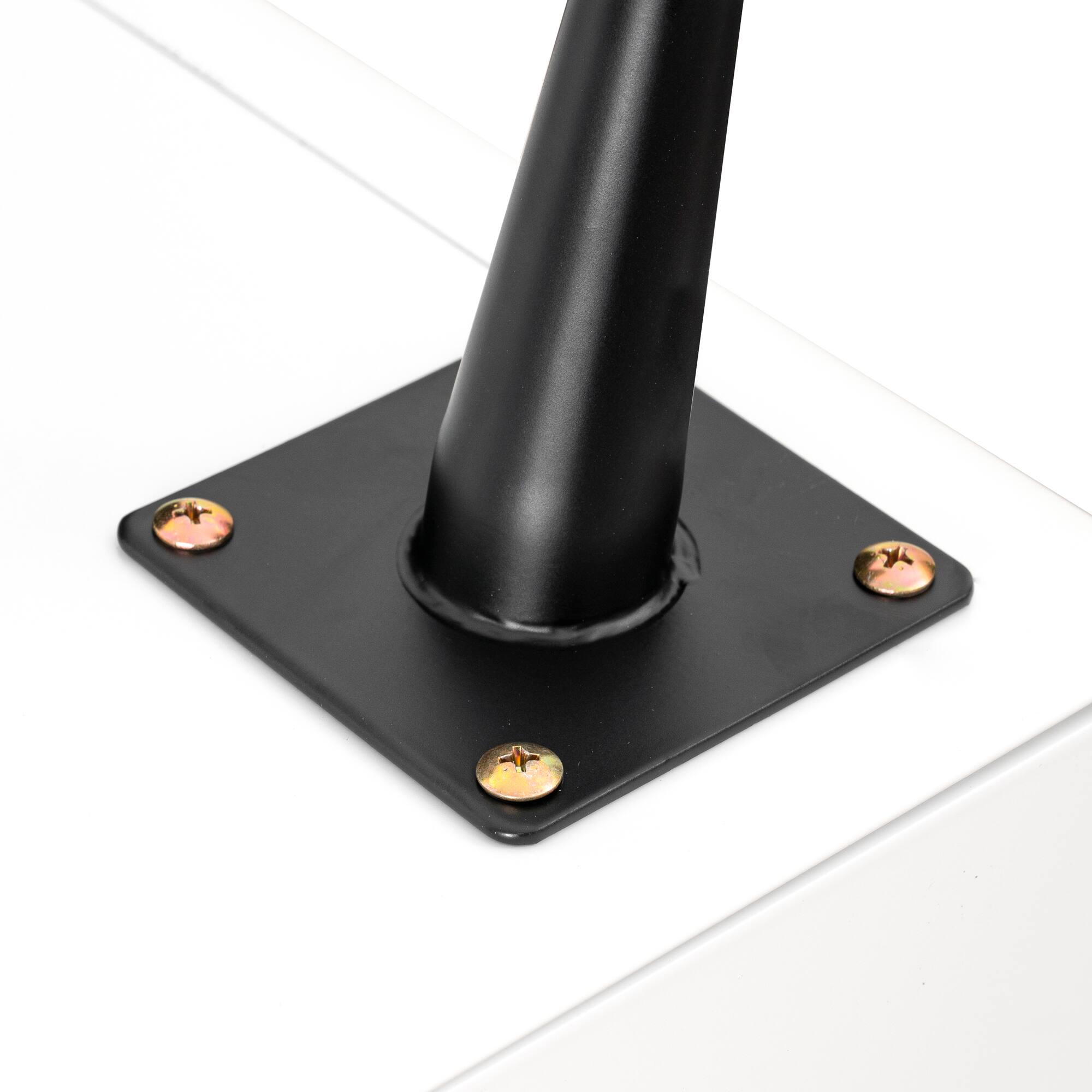 Alt View 6. Tiramisubest - Modern Steel Night Stand with 2 Drawers for Bedroom and Living Room, Circular Handle Design - White.