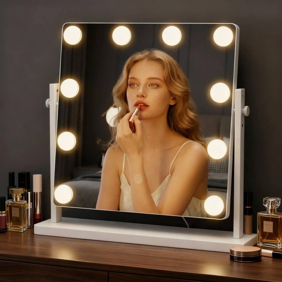 Empire DigiLabs Hollywood Makeup Vanity Mirror With Lights Bulbs 15 7 ...