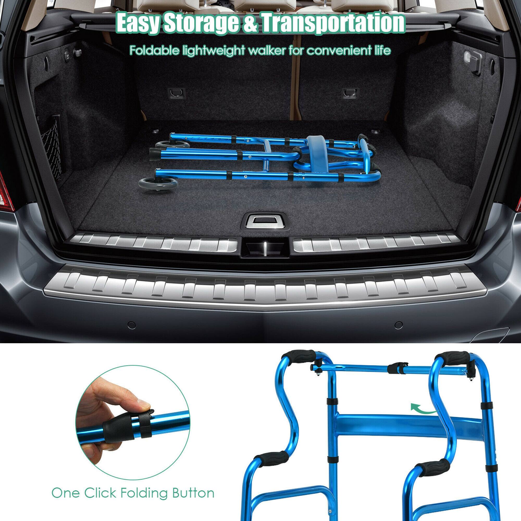 Easy Storage & Transportation  
Foldable lightweight walker for convenient life  

One Click Folding Button