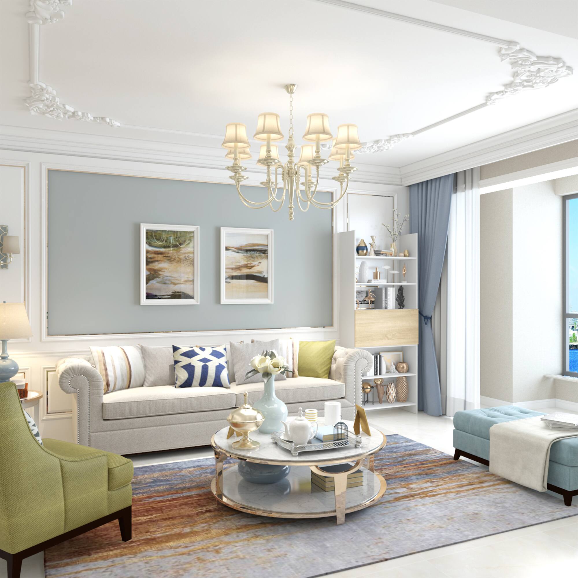 Alt View 10. FUFU & GAGA - FUFU&GAGA Convertible Bookshelf: Multi - Functional, Hidden Desk, Stylish Storage Cabinet - White.