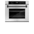 ZLINE - 30 in. Autograph Wall Oven w/ Air Fry and Self Clean w/ Matte Black Handle - Stainless Steel