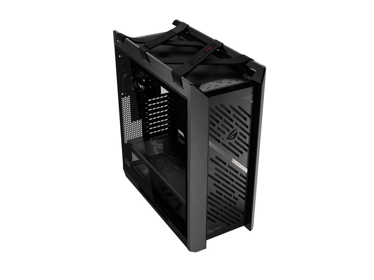 Back. ASUS - the rog strix helios ii is an eatx mid-tower gaming pc case featuring dual - Black.