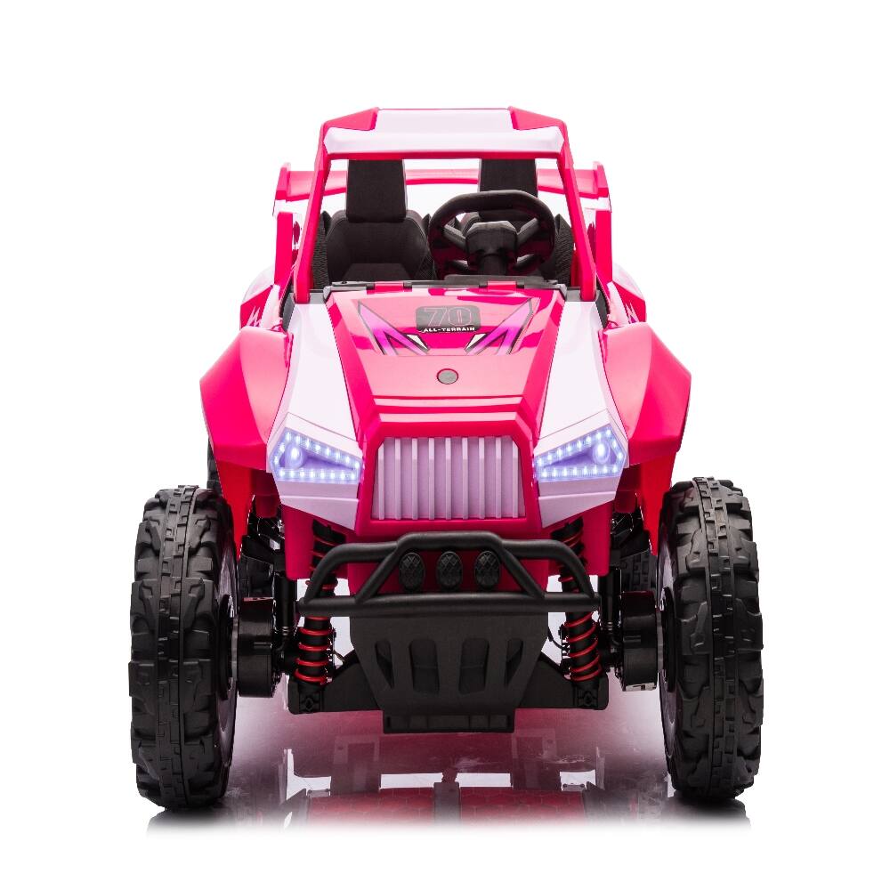 Front. Ropilly - Ropilly 24v 2 seater ride on car, kids 4x4 off-road utv with 4x200w motors, pink ride on car with remote control.
