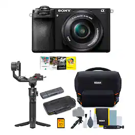 Sony - a6700 Mirrorless Camera with 16-50mm Lens and DJI RS 3 Mini Gimbal Touchscreen Stabilizer