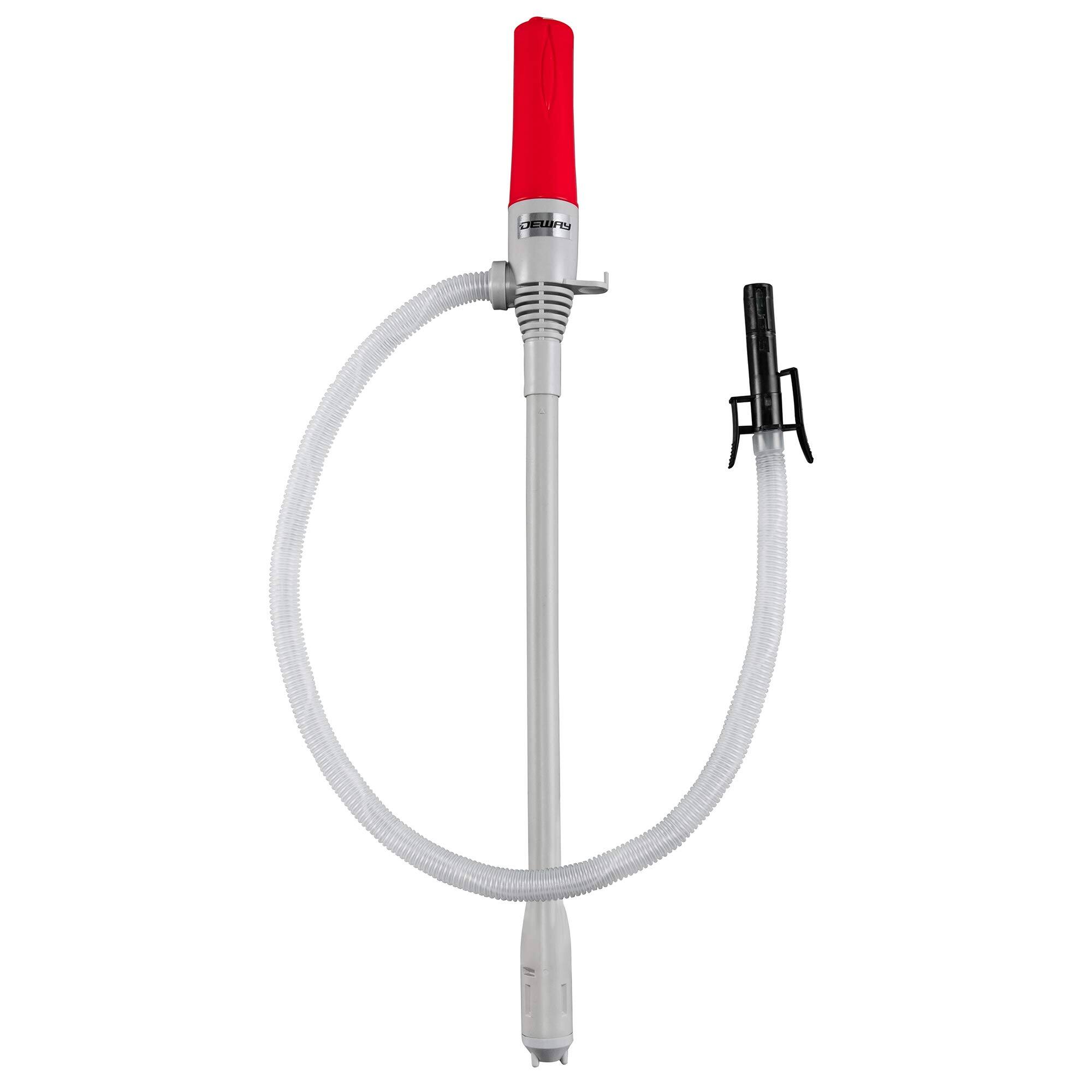 Deway - Automatic Fuel Transfer Pump W/Auto-Stop, 3X More Powerful, D Battery Powered, 2.3 Gal/Minute - Gray