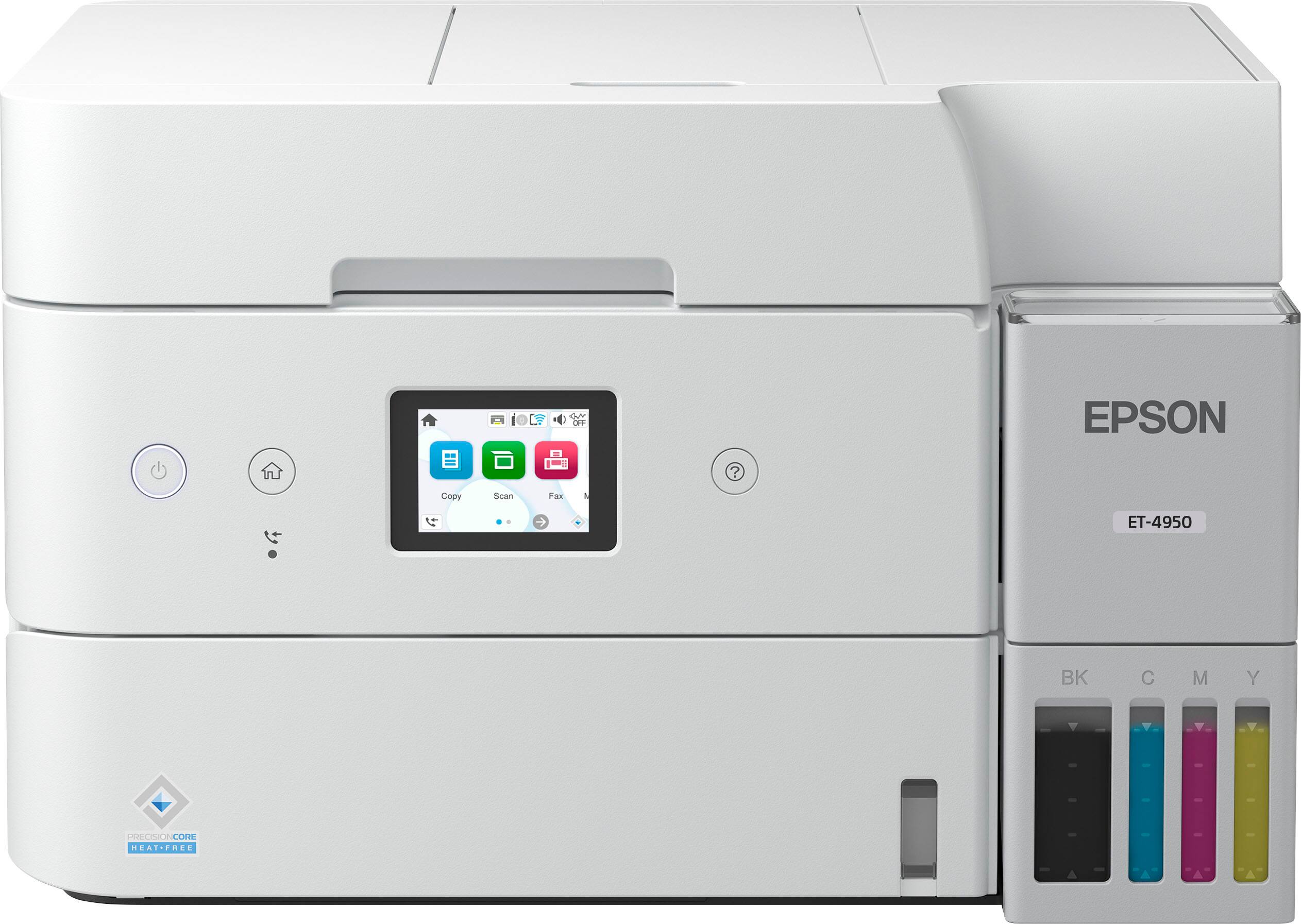 Epson printer with a colorful display on the screen.