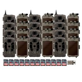 Stealth Cam - (Twelve) DECEPTOR MAX 40MP Trail Camera with Solar Battery Pack Camera Holder 32GB