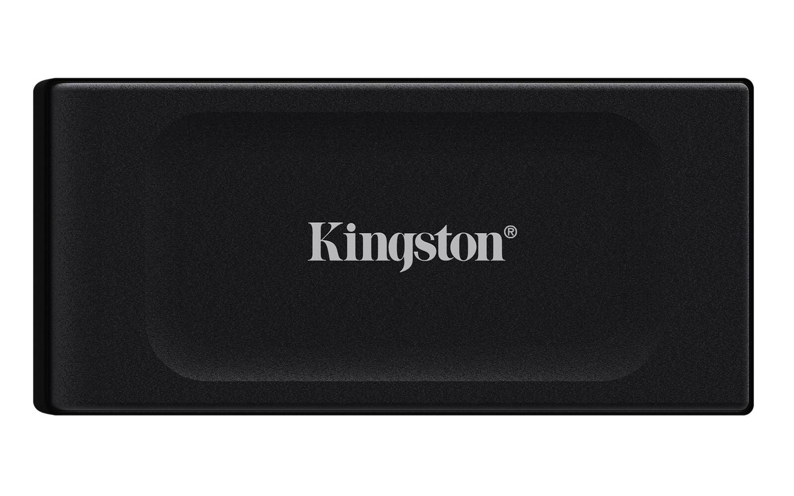 Left. Kingston - Kingston External SXS1000  2TB USB 3.2 Gen 2x2 Type-C 3D NAND Solid State Disk - Black.