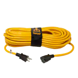 Firman - 50ft Medium Duty 5-15P to 5-15R Generator Utility Power Cord With Storage Strap - Gold, black