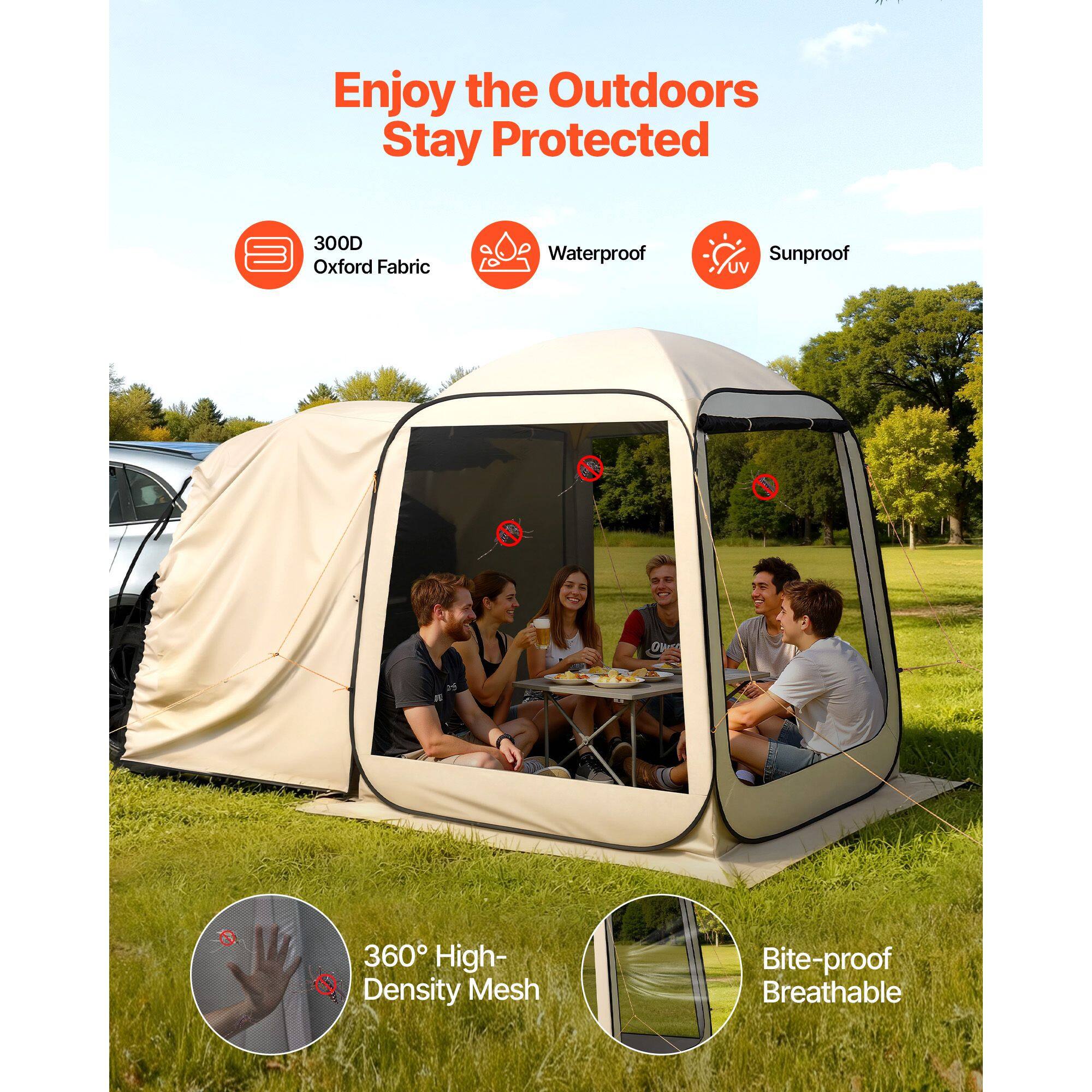 Enjoy the Outdoors Stay Protected

- 300D Oxford Fabric
- Waterproof
- Sunproof
- 360° High-Density Mesh
- Bite-proof Breathable