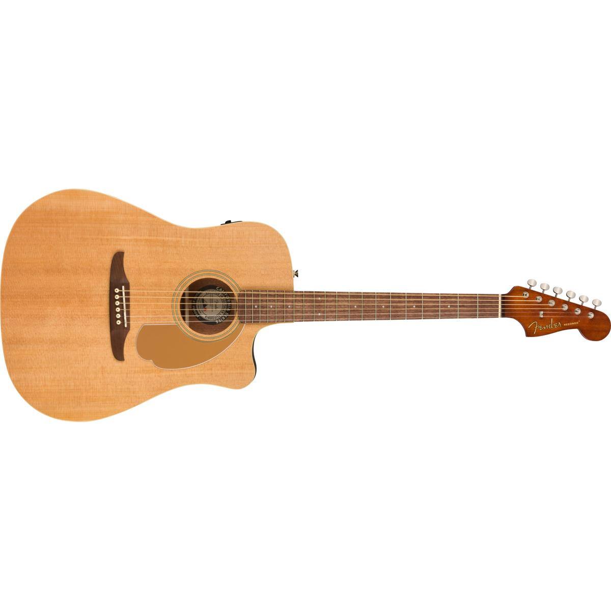 Alt View 7. Fender - Fender Redondo Player Dreadnought Acoustic Electric Guitar , Walnut Fingerboard, Natural.