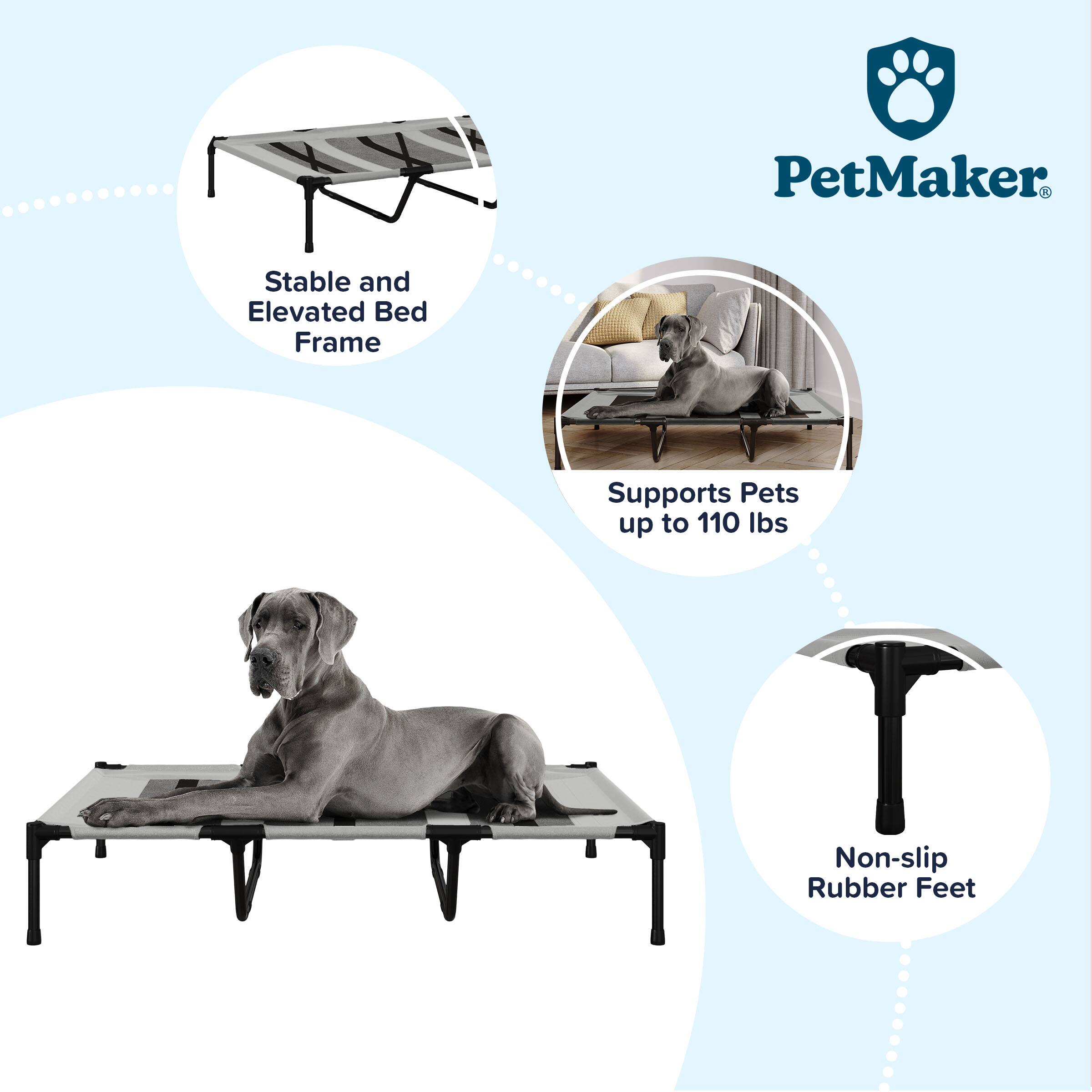 PetMaker Stable and Elevated Bed Frame Supports Pets up to 110 lbs Non-slip Rubber Feet