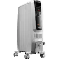 De'Longhi - Dragon4 1,500-Watt Electric Heater - Ice White - Front_Zoom