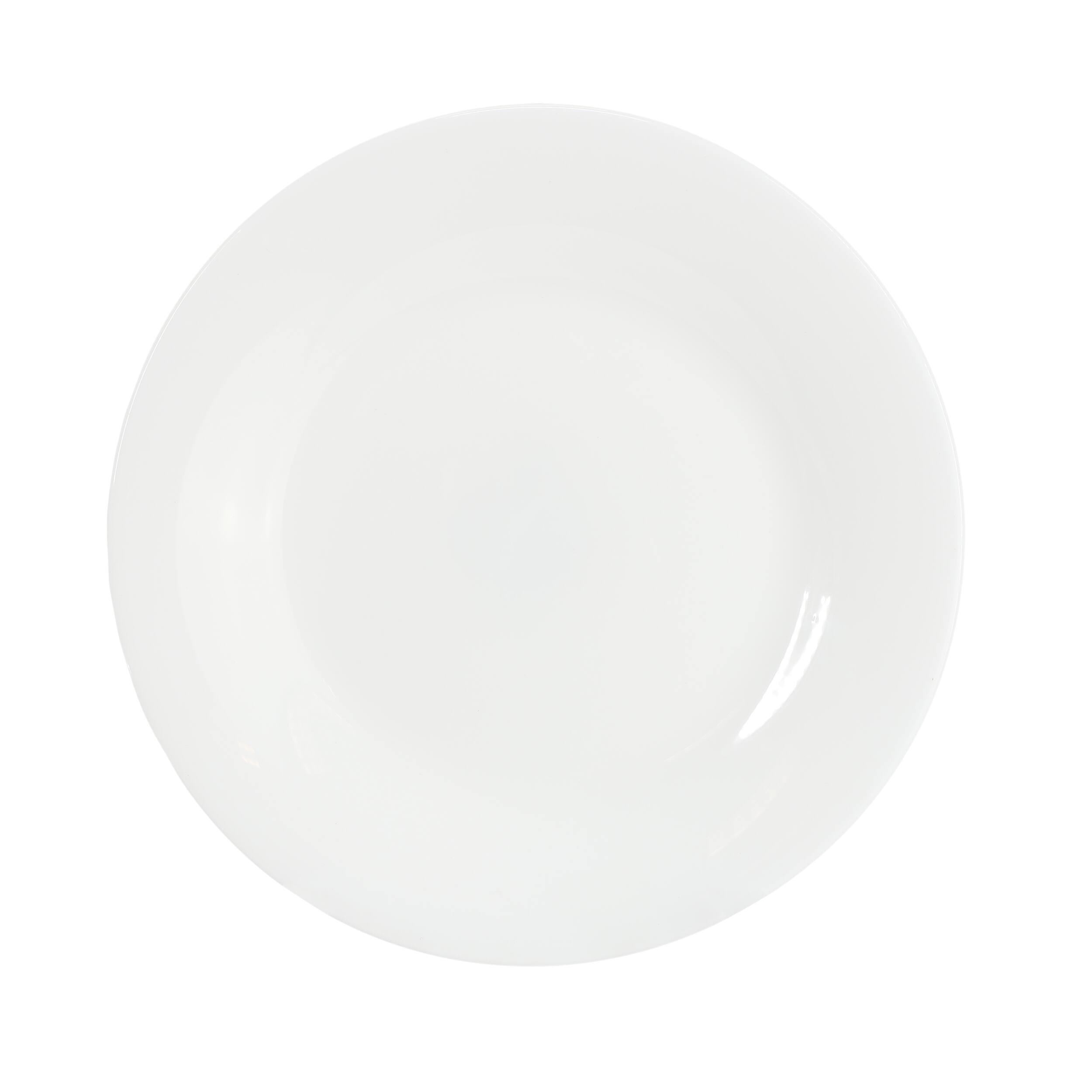 Alt View 2. Gibson - Gibson Ultra White Shadow 12 Piece Opal Glass Dinnerware Set in White - White.