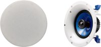 Yamaha - 6-1/2" 2-Way In-Ceiling Speakers (Pair) - White - Front_Zoom