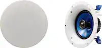Yamaha - 6-1/2" 2-Way In-Ceiling Speakers (Pair) - White - Front_Zoom