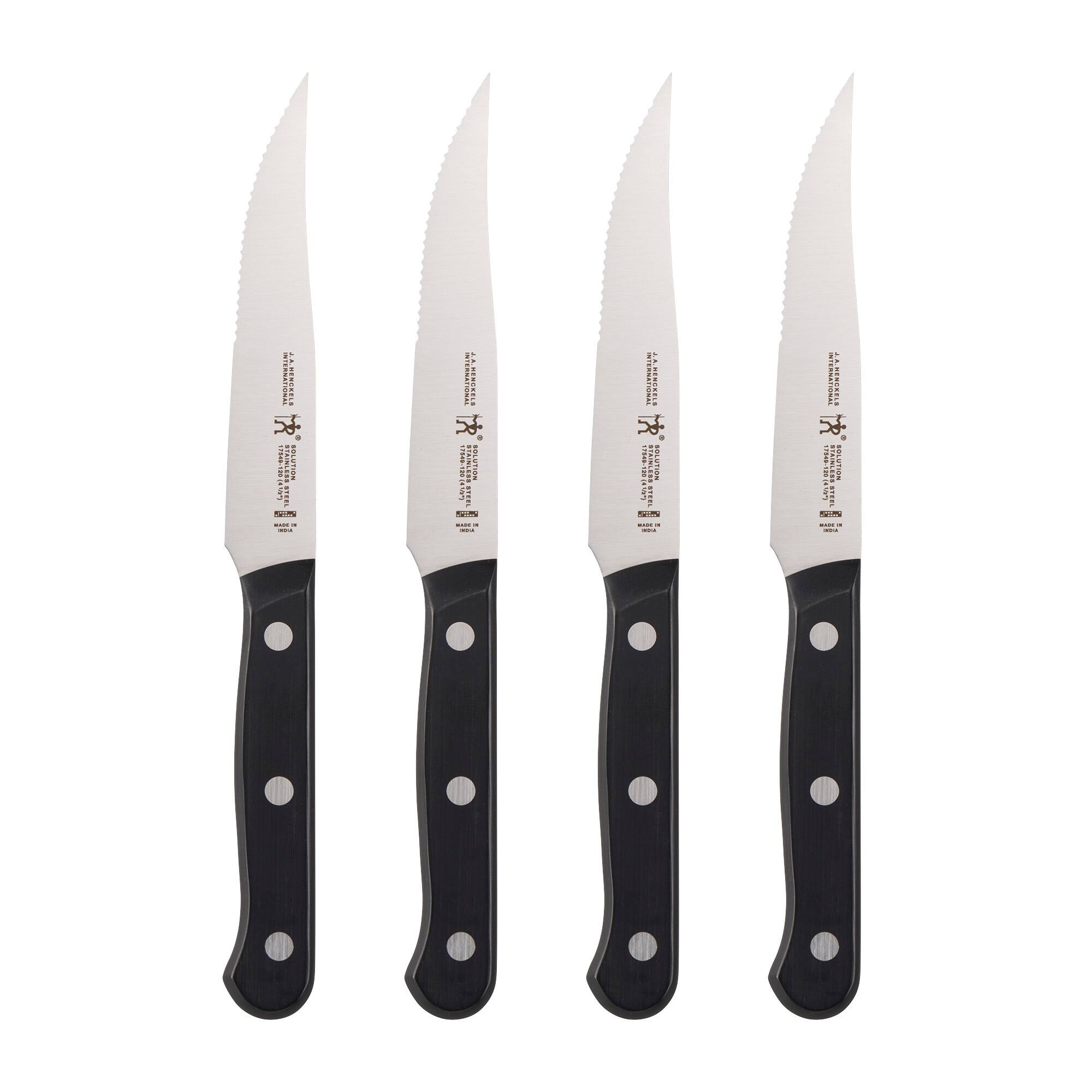 Henckels - Solution 4-pc Steak Knife Set - Stainless Steel