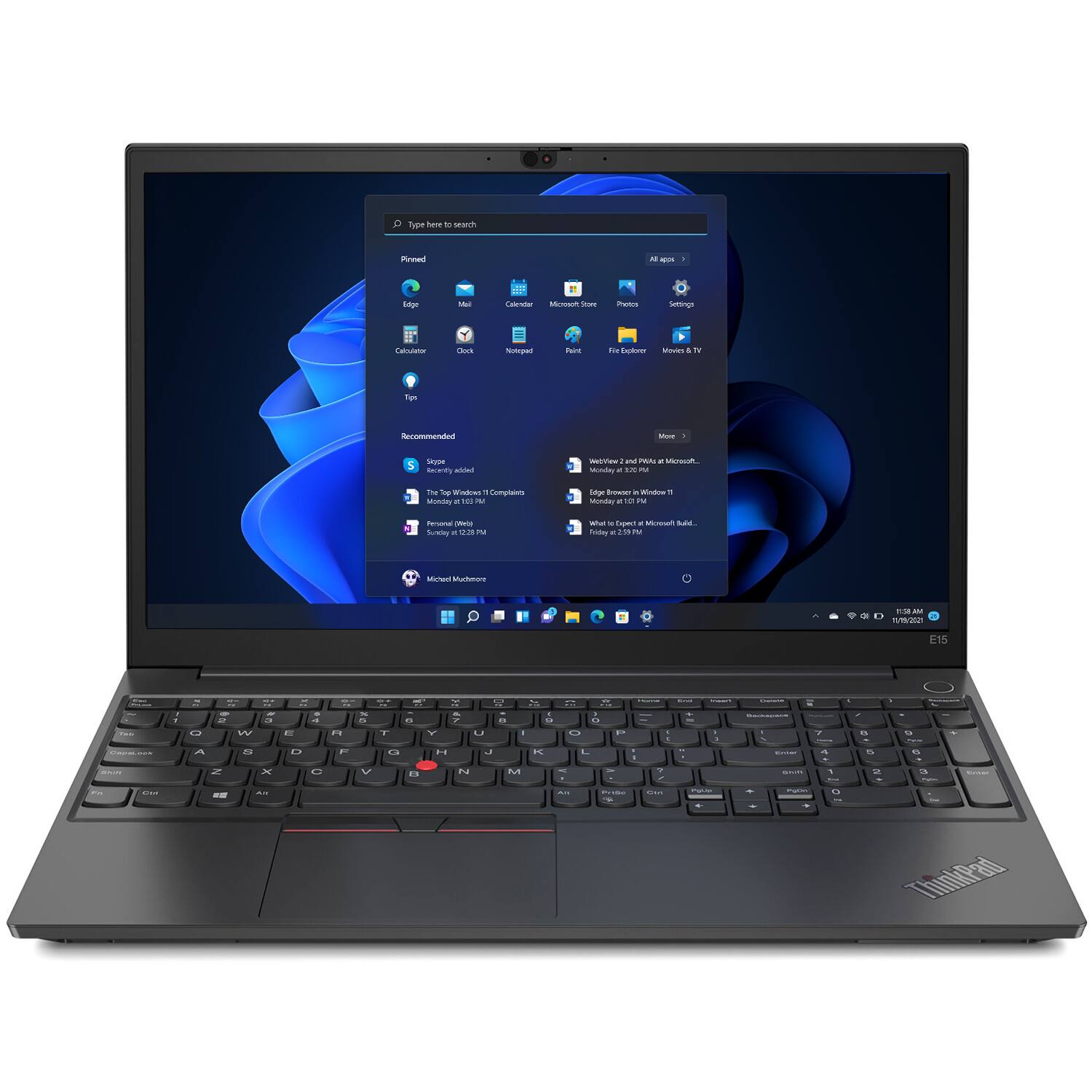 Lenovo - Refurbished Excellent - E15 Gen 2 Laptop 15.6 FHD Display (i5-1135G7, 32GB, 2TB SSD, MX450, Fingerprint, Win 11 Pro) - Black