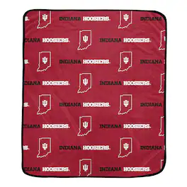 Pegasus - Indiana Hoosiers 60" x 72" Repeat Logo Wordmark Ultra Soft Blanket - Multicolor