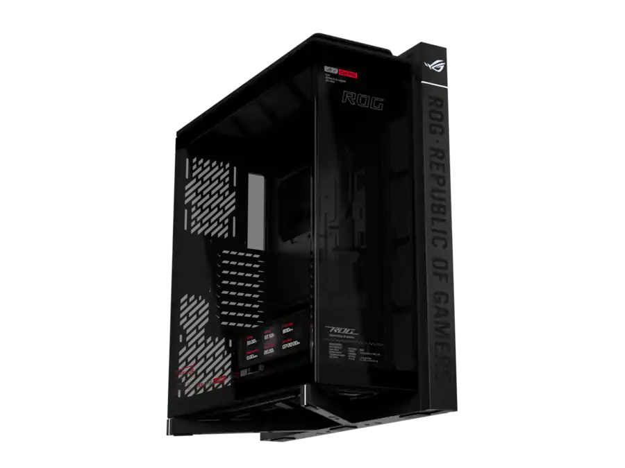 Asus Rog Tower Set ASUS ROG Cronox Full Tower Case with Curved Glass, 400mm GPU Support ...