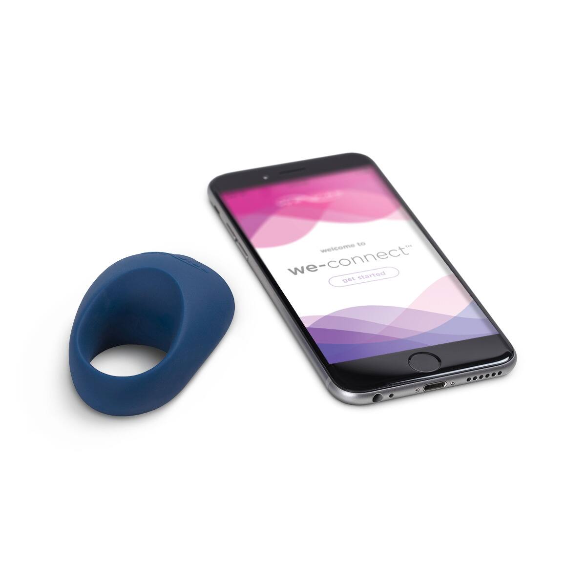 Front. We-Vibe - Pivot Wearable Vibrating Ring - Blue.