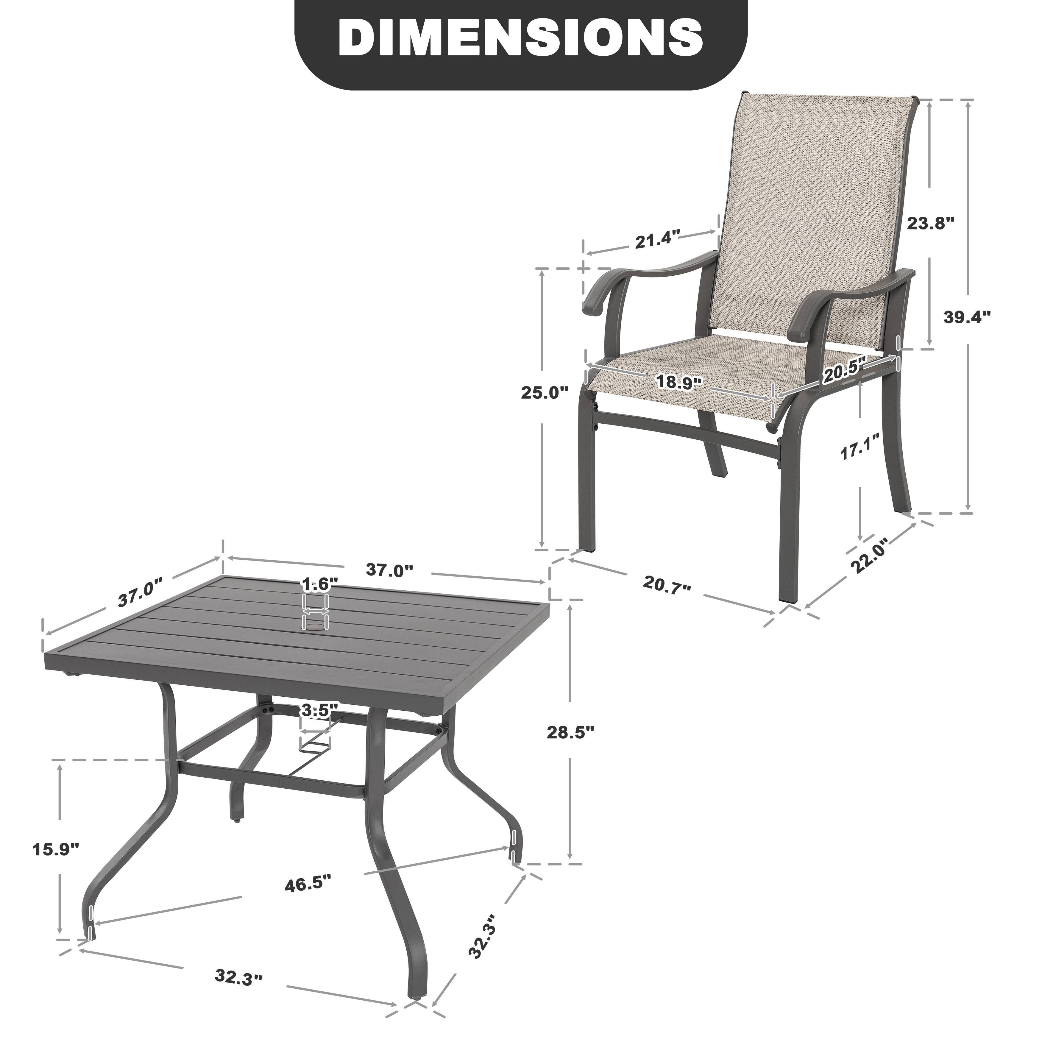 DIMENSIONS

- 21.4"
- 23.8"
- 39.4"
- 25.0"
- 18.9"
- 20.5"
- 17.1"
- 37.0"
- 1:6"
- 37.0"
- 20.7"
- 22.0"
- 3:5"
- 28.5"
- 15.9"
- 46.5"
- 32.3"