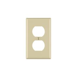 Leviton - 1 gang Thermoset Plastic Duplex Wall Plate 10 pk - Ivory