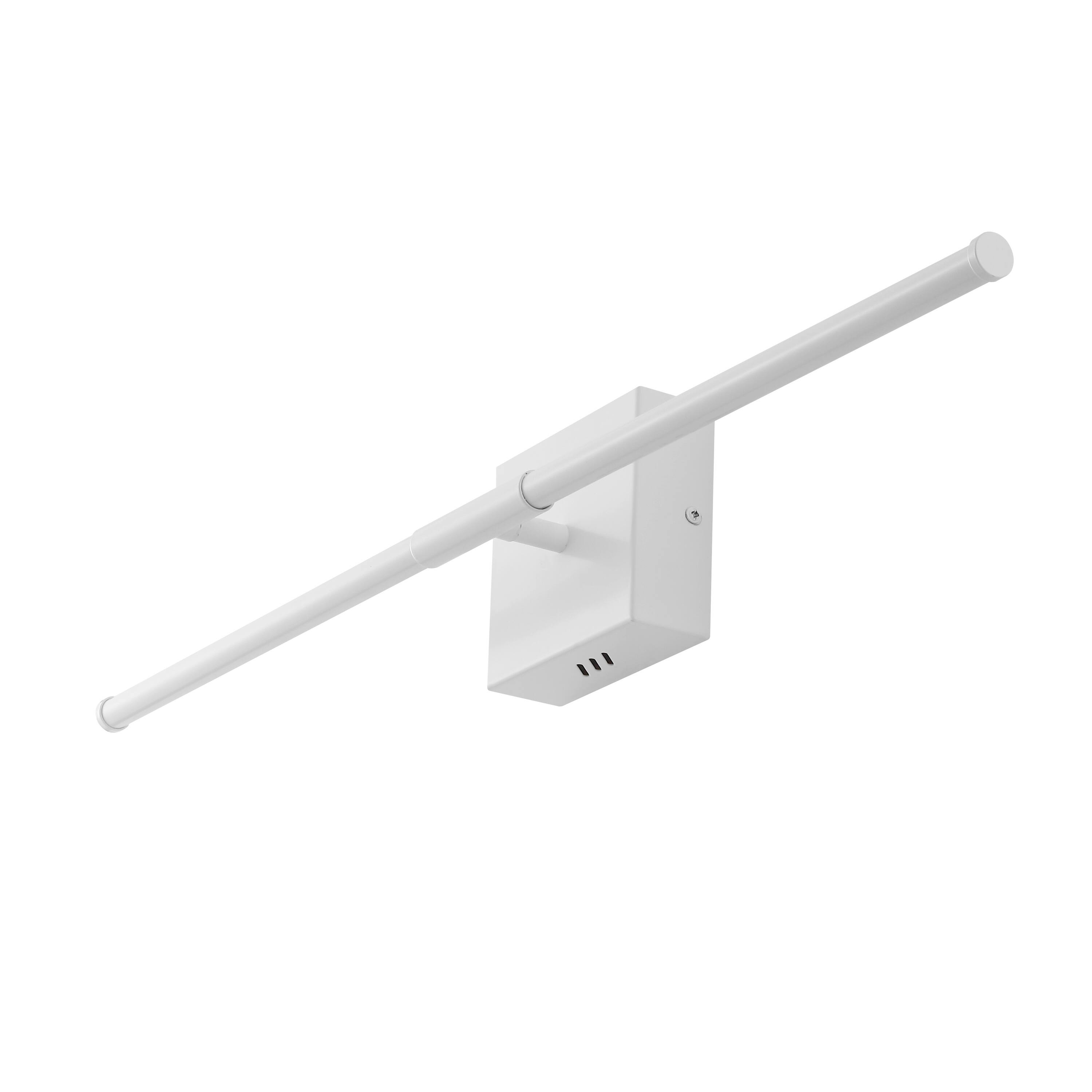 Alt View 10. Jonathan Y - McKenna 28" Modern Minimalist Adjustable Dimmable Integrated LED Metal Wall Sconce, White - White.