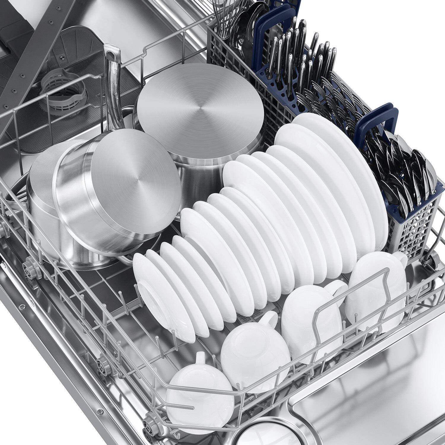 Alt View 16. Samsung - 48 dBA Dishwasher with 3rd Rack and AutoRelease Door Drying - Stainless Steel.