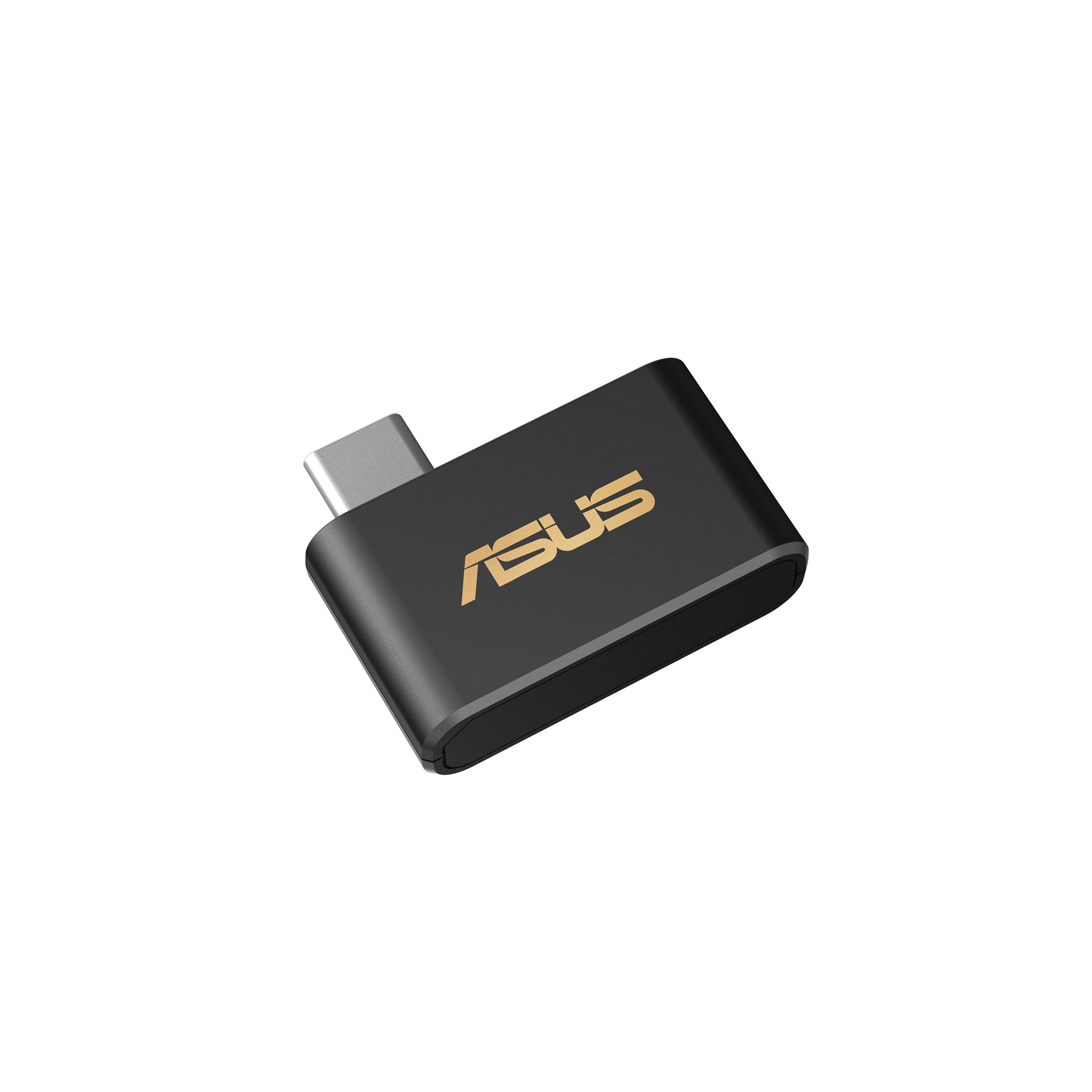 Front. ASUS - USB-BE93 Mini Tri-Band Wi-Fi 7 Nano USB-C Network Adapter - Black.