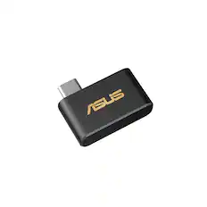 Front. ASUS - USB-BE93 Mini Tri-Band Wi-Fi 7 Nano USB-C Network Adapter - Black.