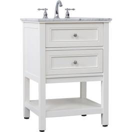 Elegant Kitchen and Bath - 24 in. Single bathroom vanity set - White