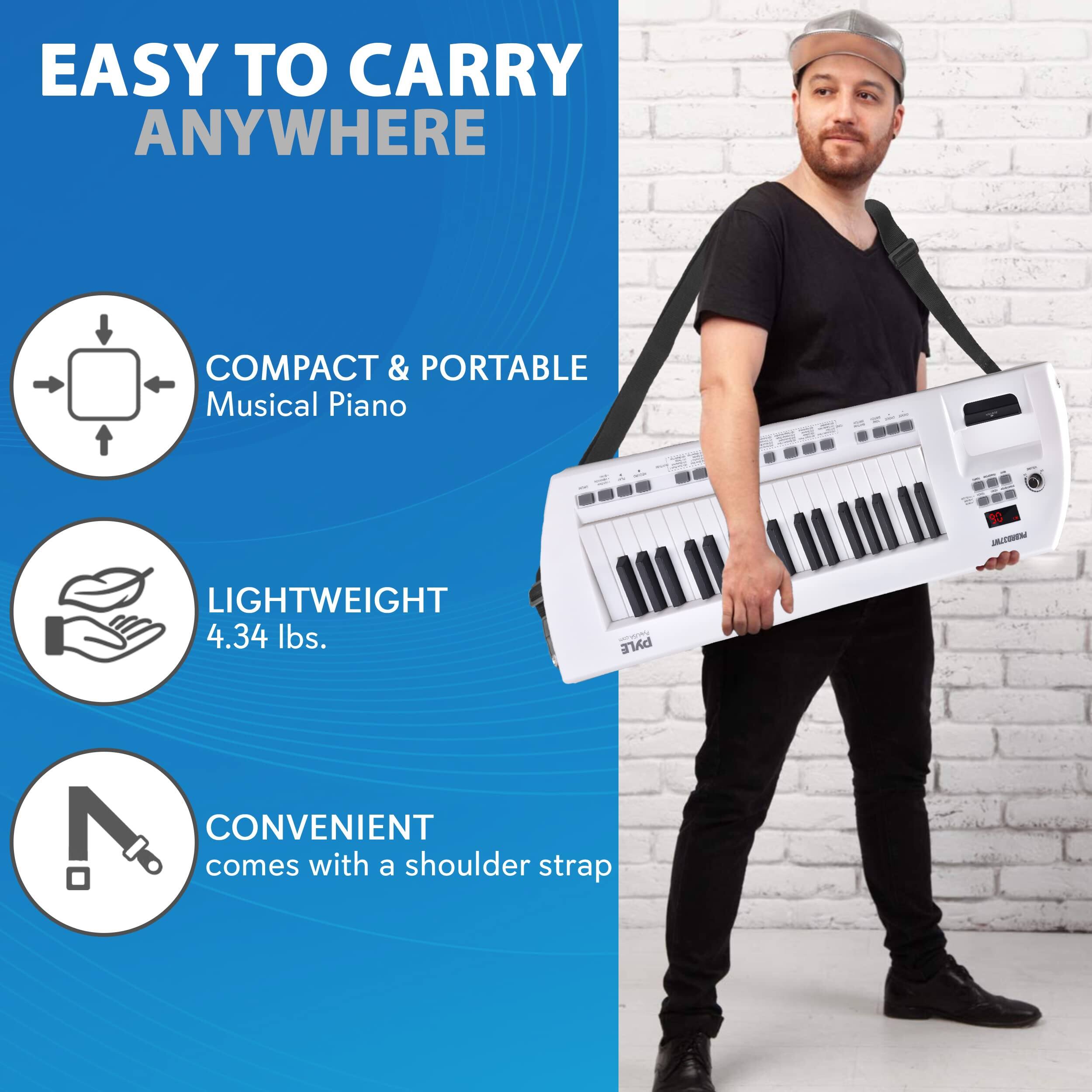 EASY TO CARRY ANYWHERE

COMPACT & PORTABLE Musical Piano

LIGHTWEIGHT 4.34 lbs.

CONVENIENT comes with a shoulder strap
