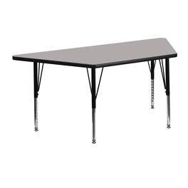 Emma + Oliver - 22.5x45 Trapezoid HP Laminate Preschool Activity Table - Gray