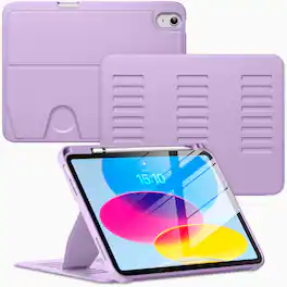 VIKESI - Magnetic Case for iPad 11" 2025 & 10.9" 10th/11th Gen, Shockproof, Pencil Holder, Auto Wake/Sleep, Multi-Angle Stand - Lilac