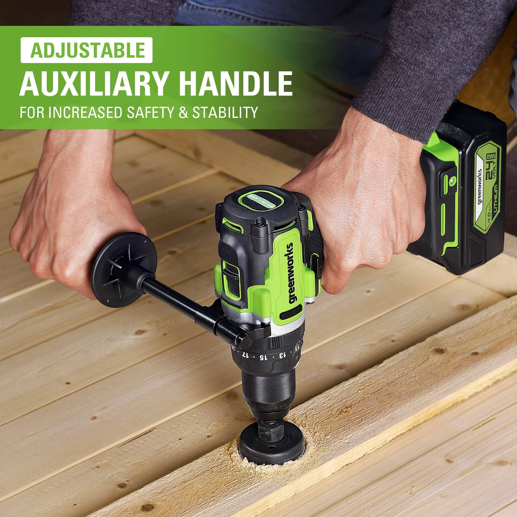 ADJUSTABLE AUXILIARY HANDLE FOR INCREASED SAFETY & STABILITY
