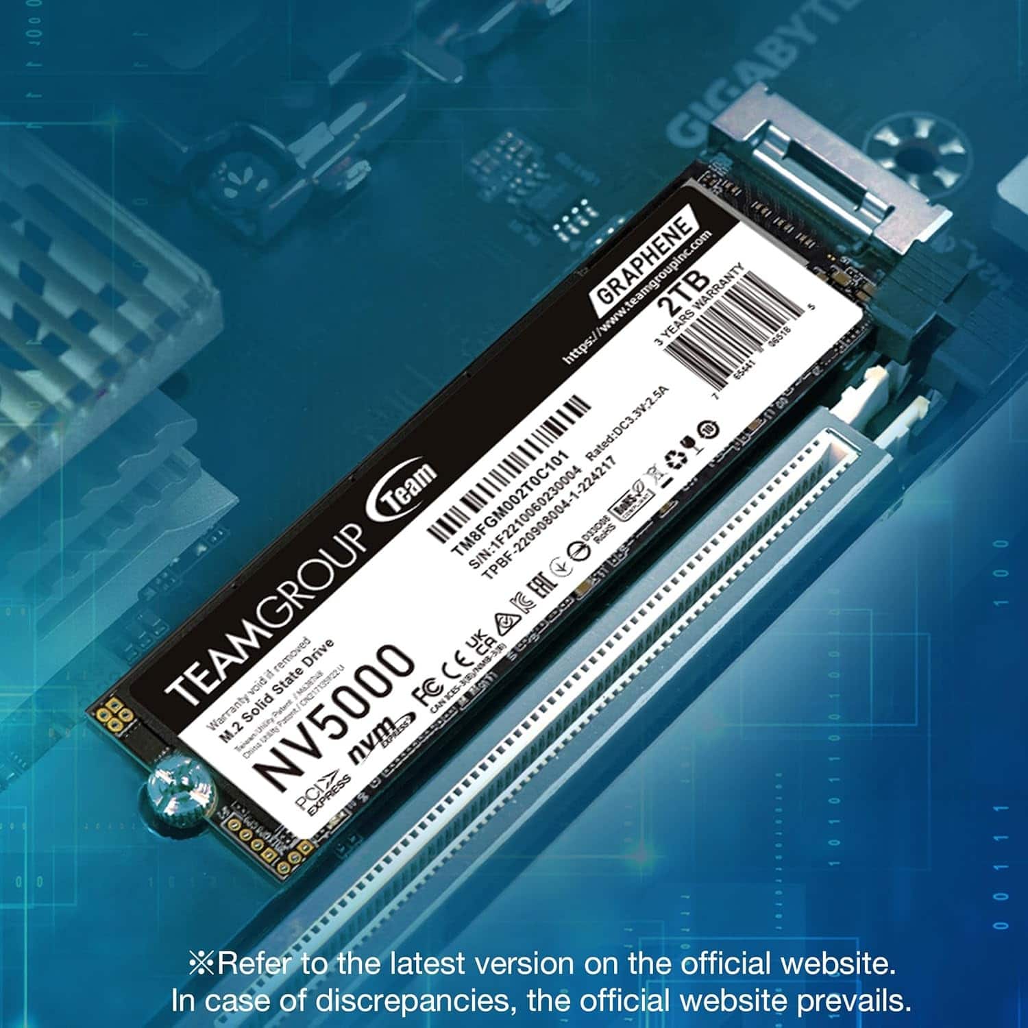 Team Group NV5000 M.2 2280 1TB PCIe 4.0 x4 with NVMe Internal